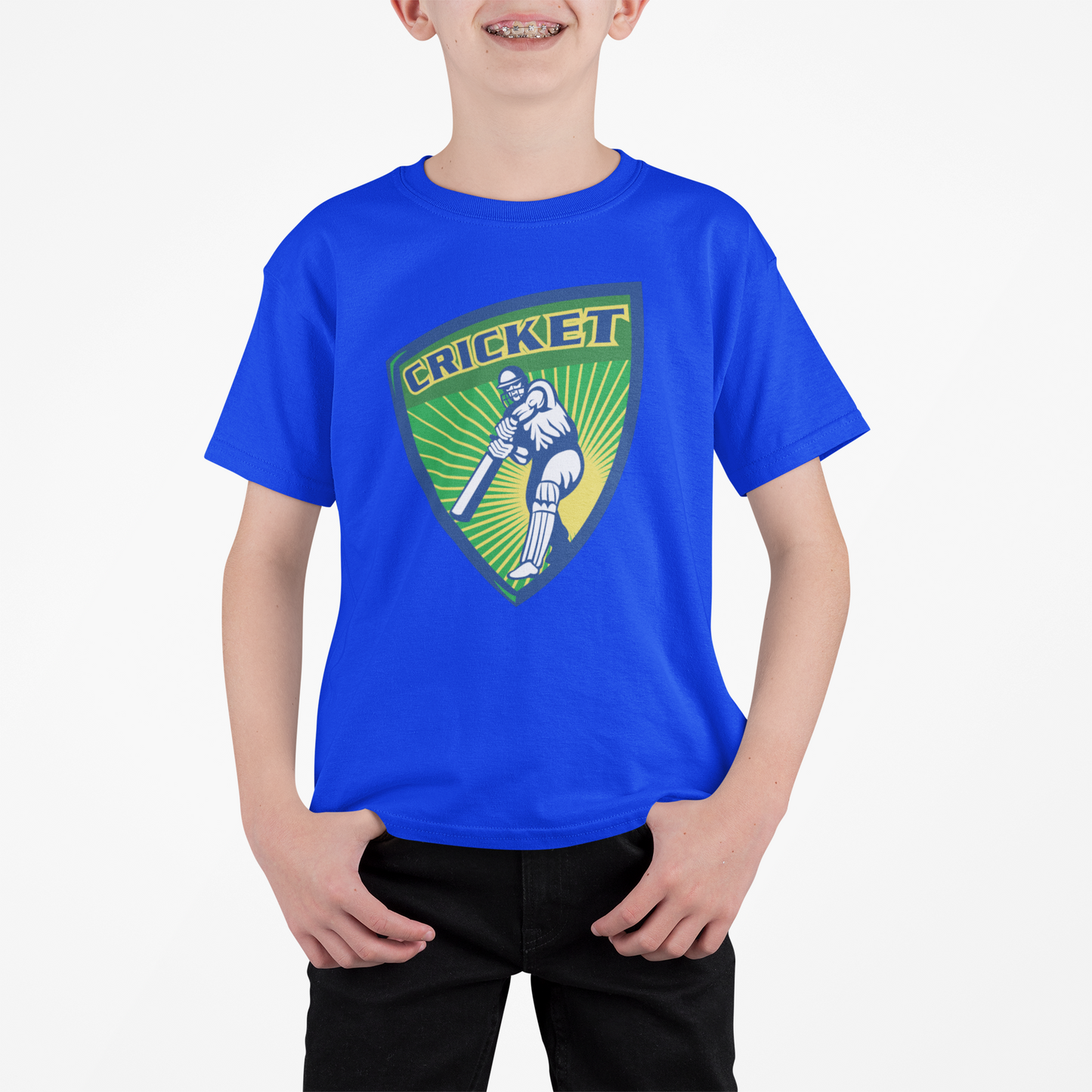 Cricketer T Shirt for Kids D11