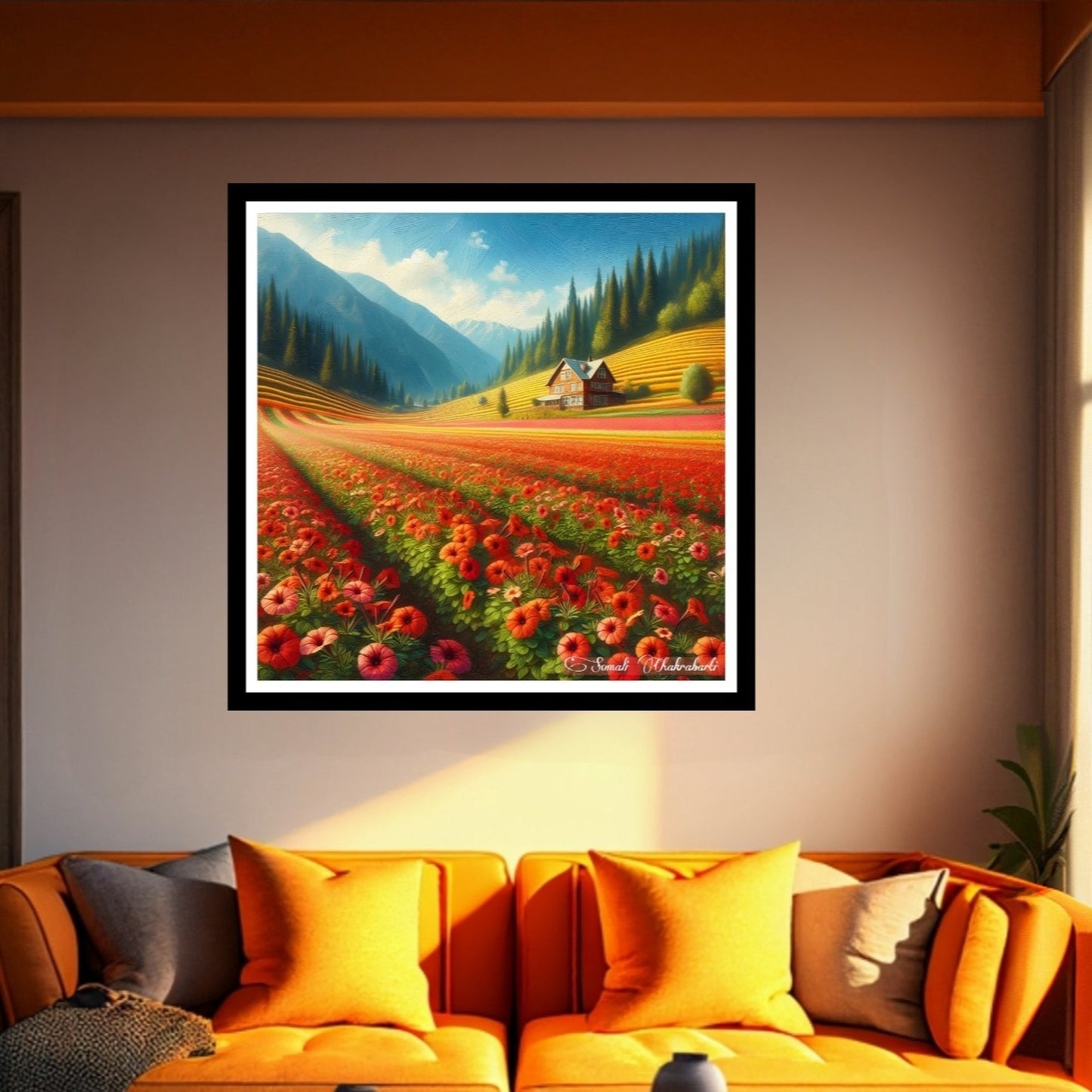 Flower Valley Wall Art S2