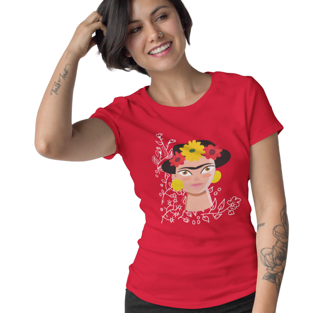 Frida Kahlo Red T-shirt for Women