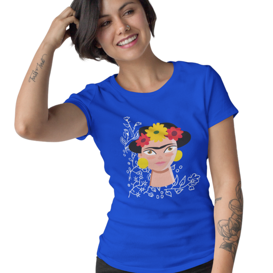 Frida Kahlo Royal Blue T-shirt for Women