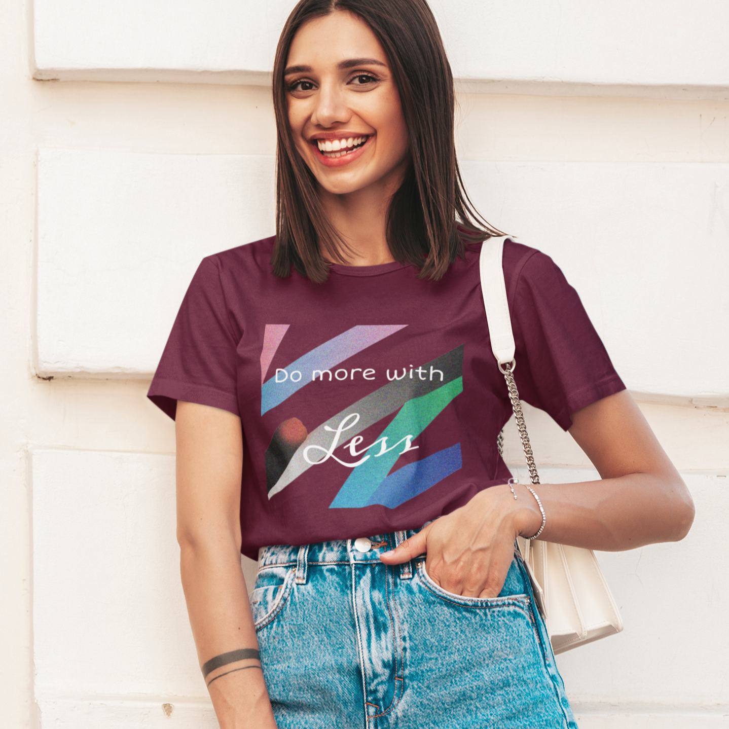 Maroon T-shirt for Women with Positive Quote 