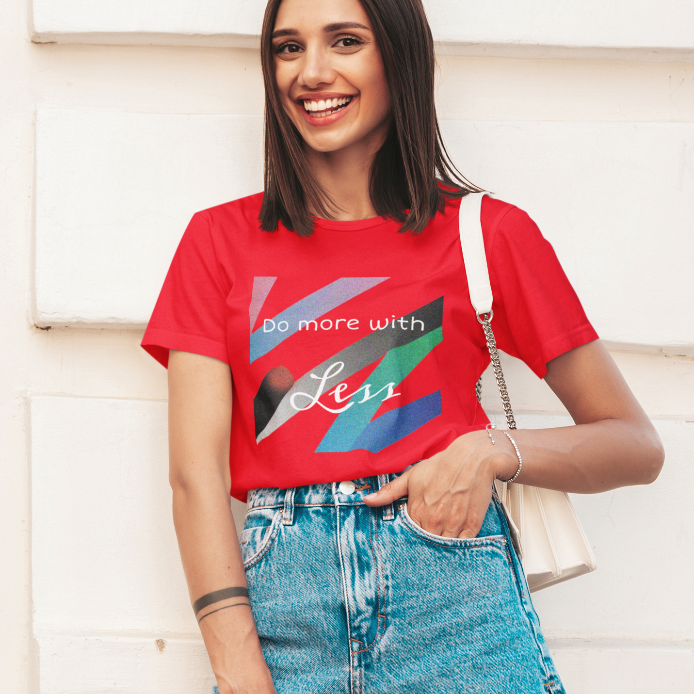 Red T-shirt for Women with Positive Quote 