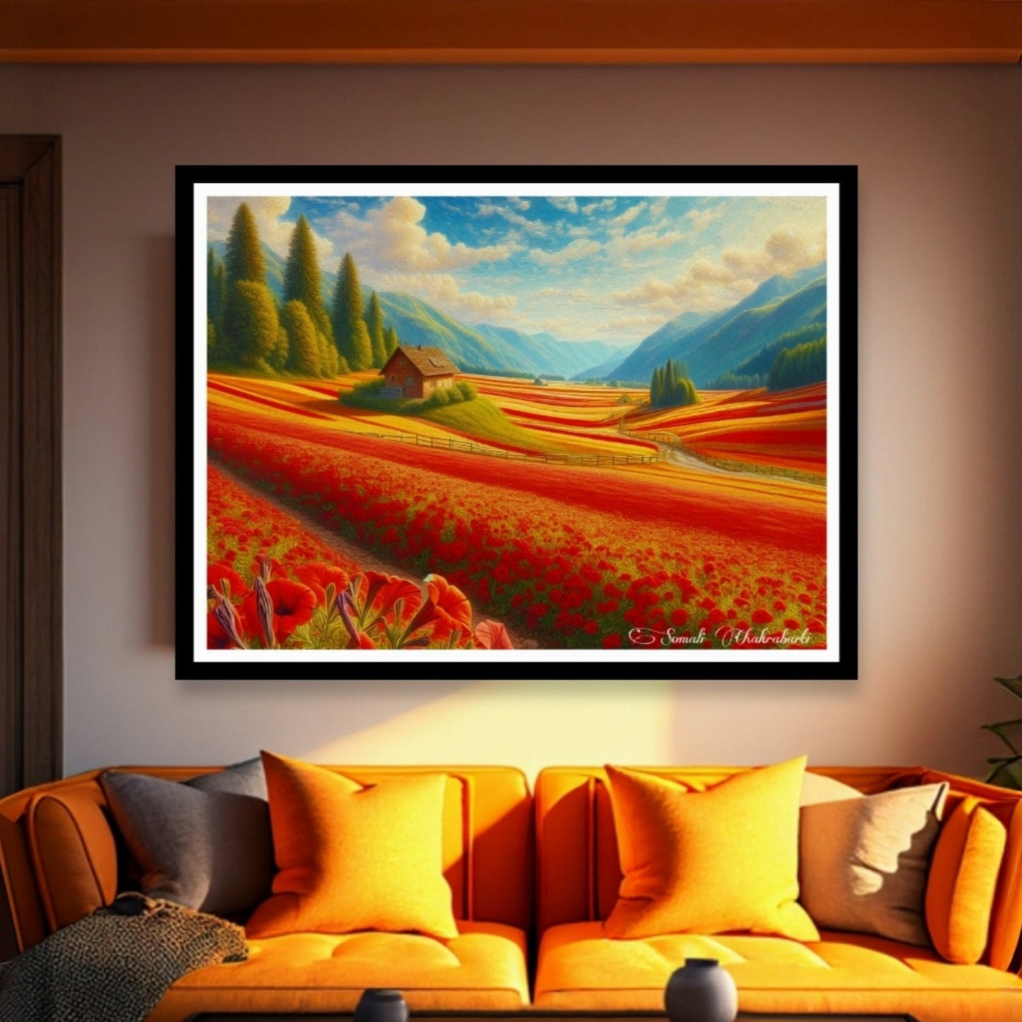 Terraced Field Landscape Wall Art