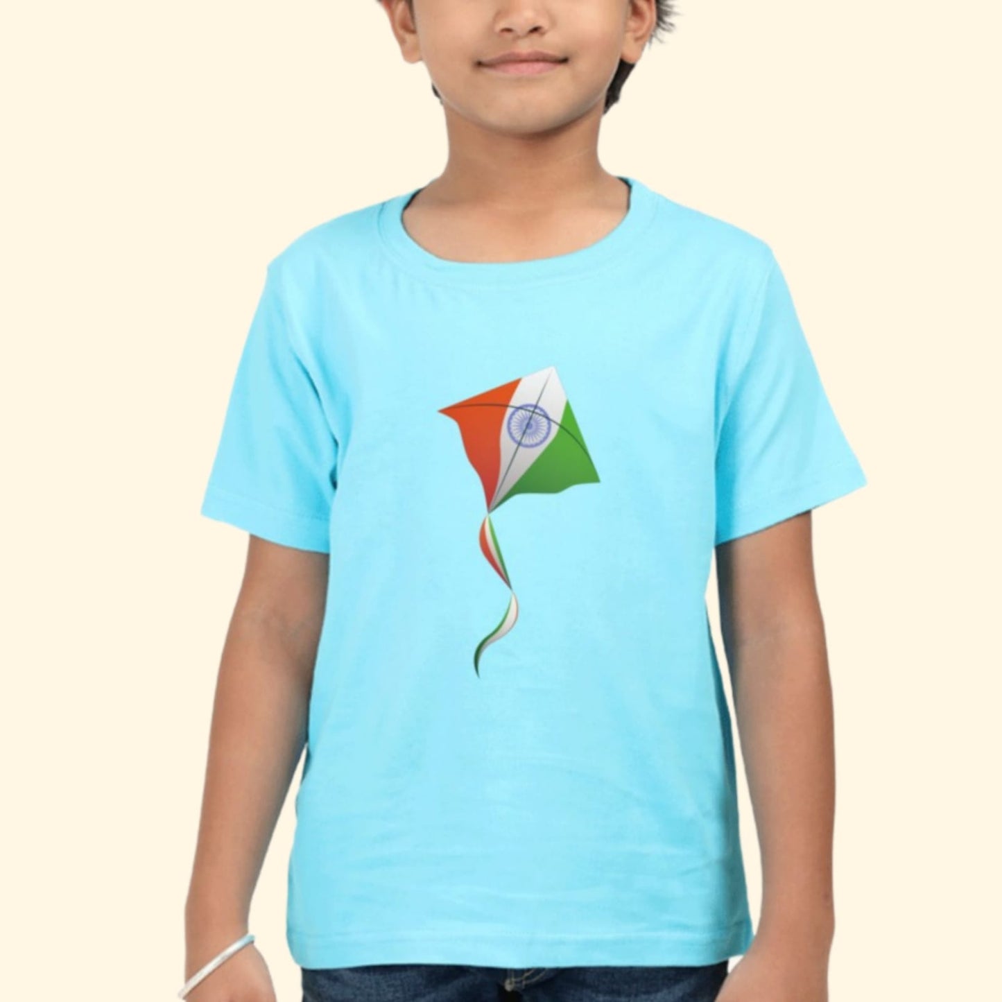 Tricolor T-shirt for Boys Sky Blue