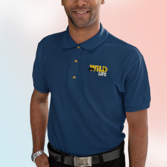 Wildlife Polo T-shirt Navy Blue
