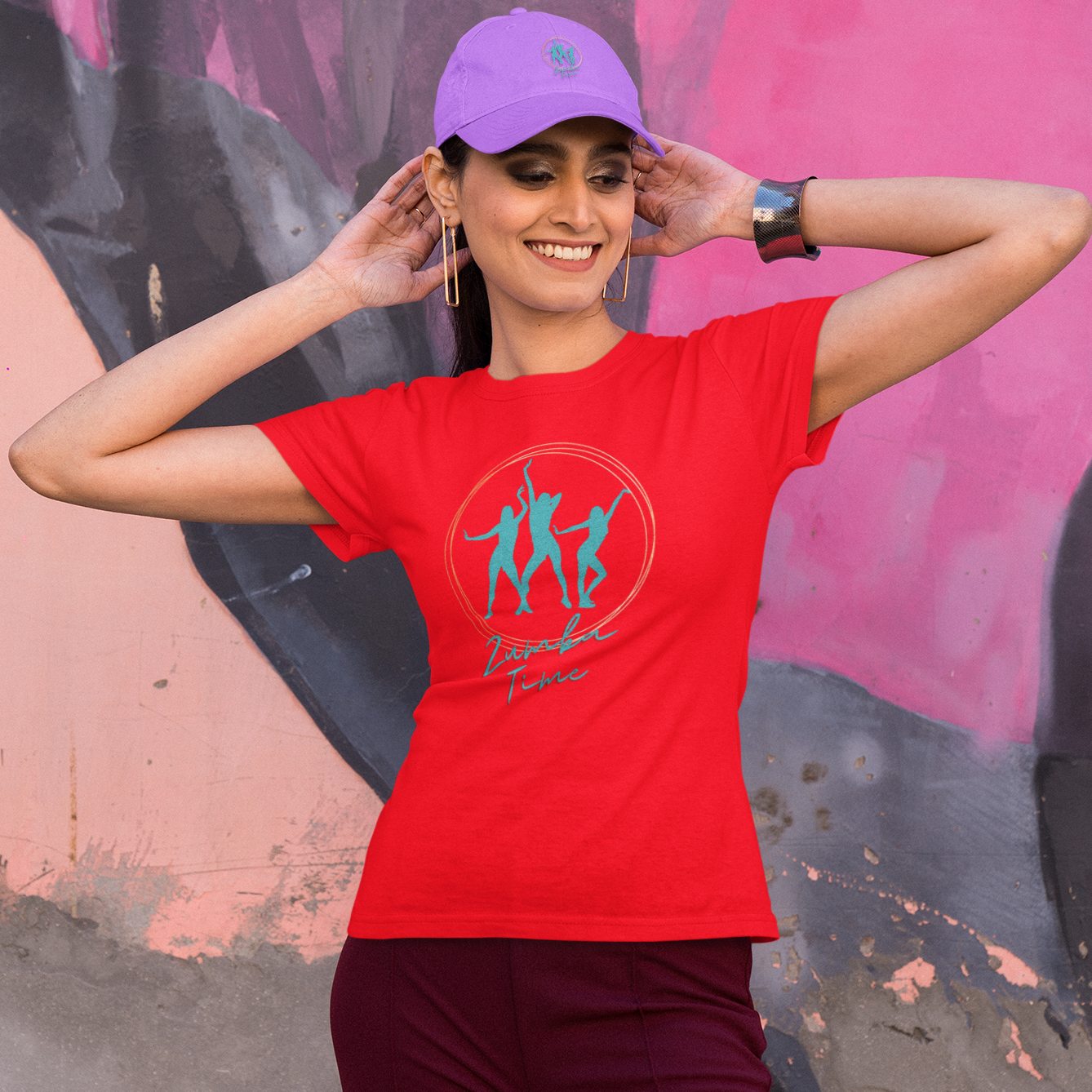 Zumba T-shirt for Women Red