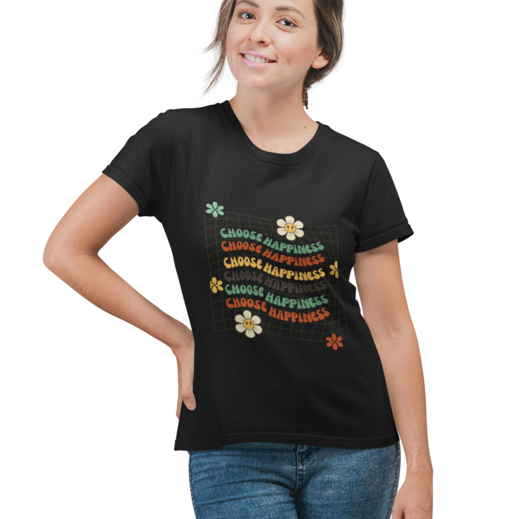 Happiness T-Shirt for Women D88
