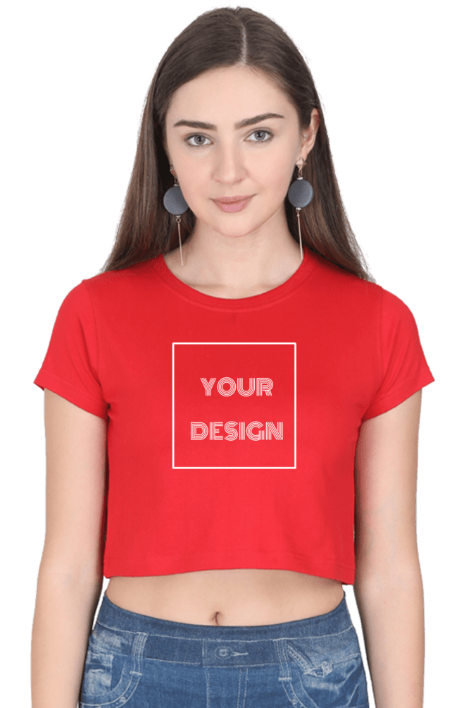 Customized Crop Top T Shirt for Girls C100
