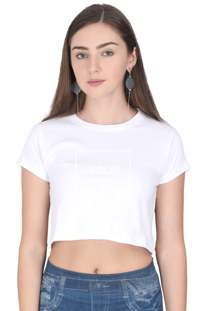 Customized Crop Top T Shirt for Girls C100