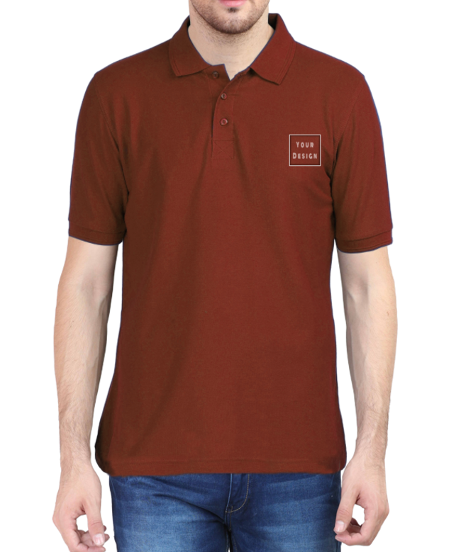 Customized Polo T-shirt Brick Red