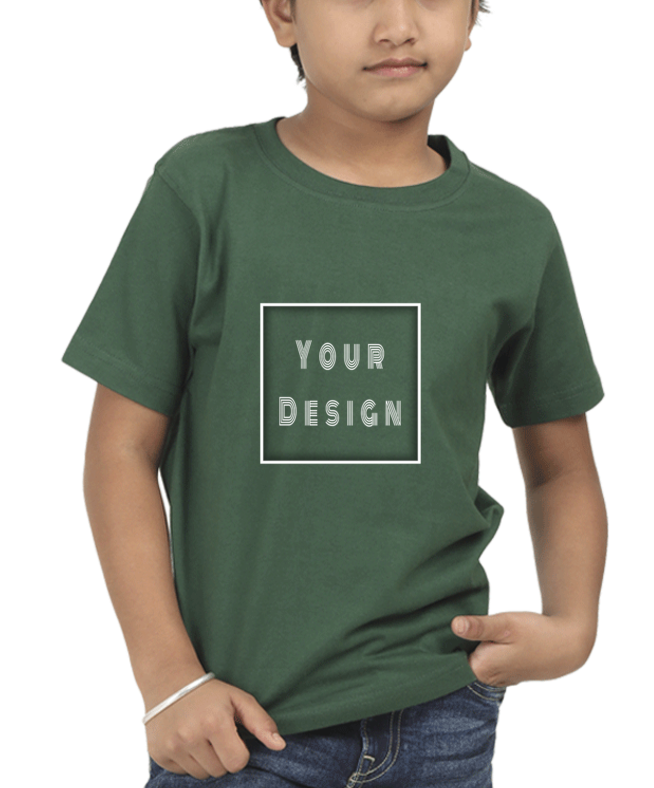 Customized T-shirt for Kids Bottle Green