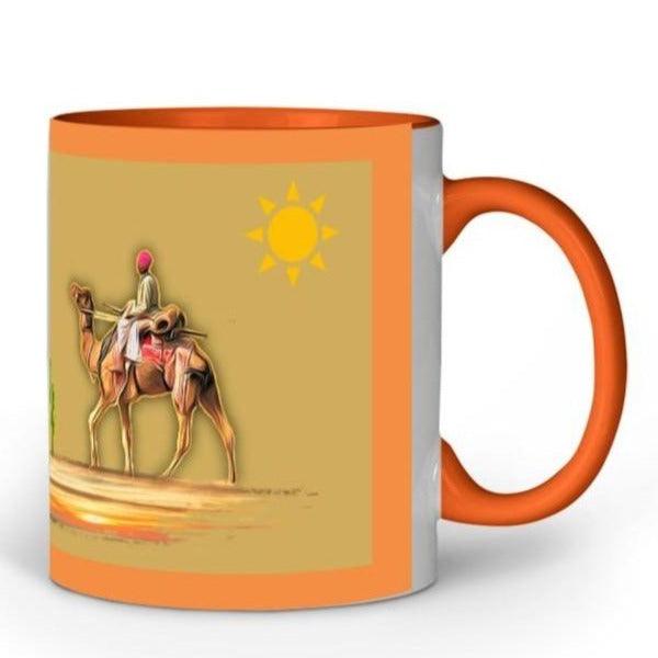 Designer Coffee Mug with desert Camel art print