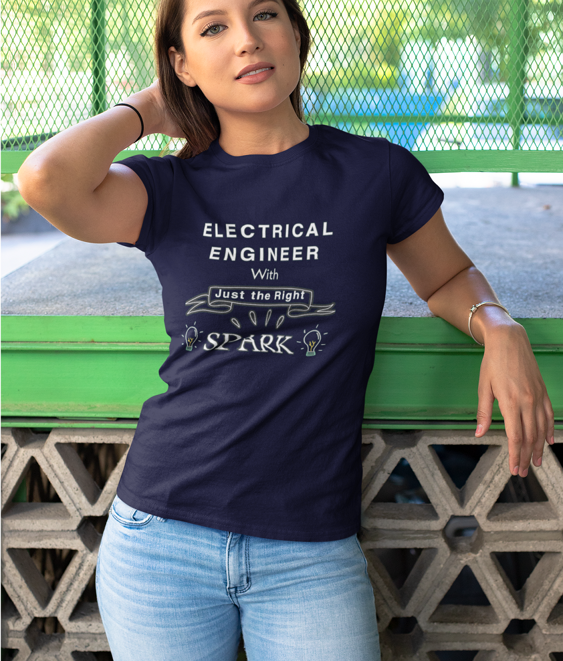 Electrical Engineer T-shirt for Women Navy Blue