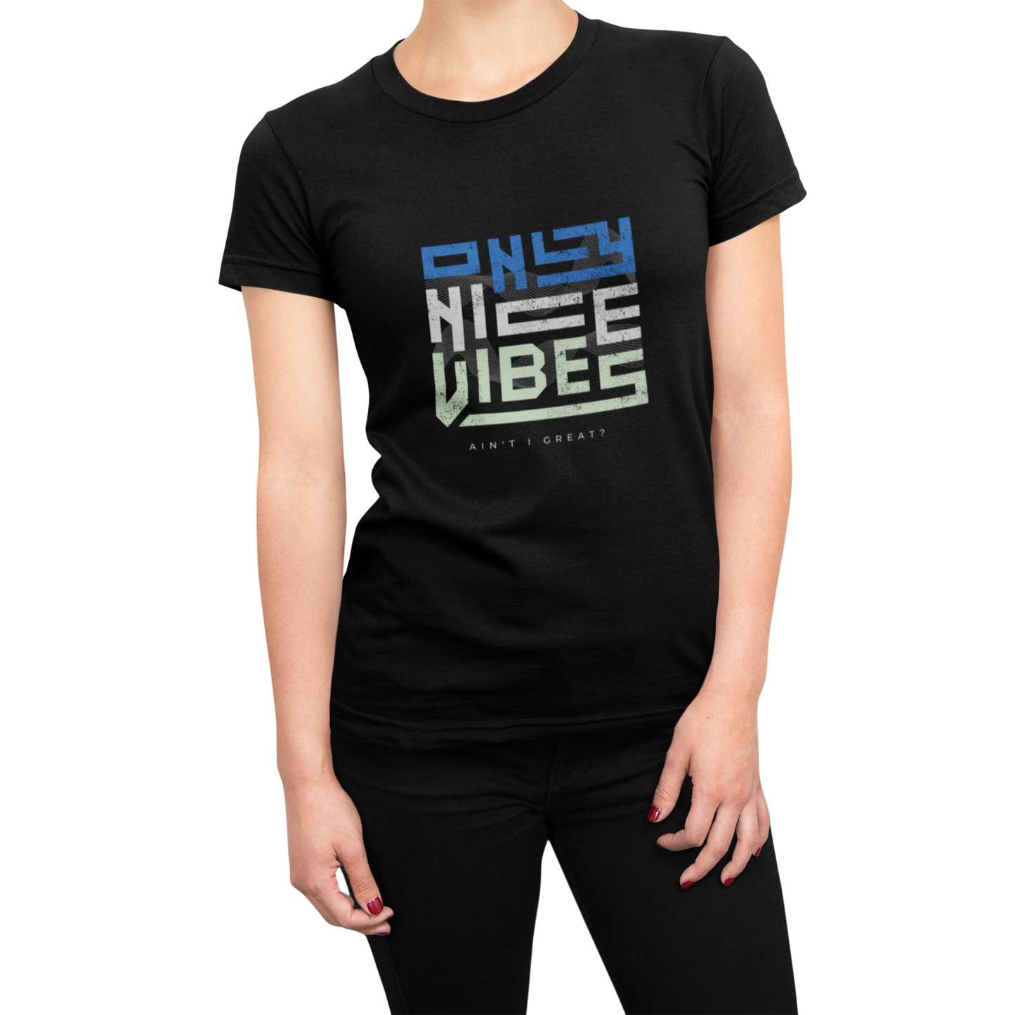 Good Vibes Only T-shirt for Women Black