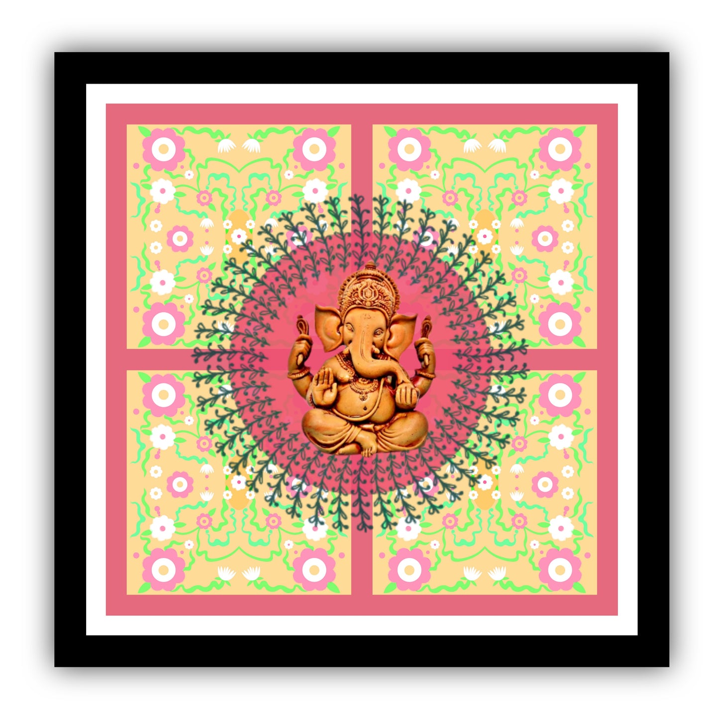 Lord Ganesha Art Framed Poster F09