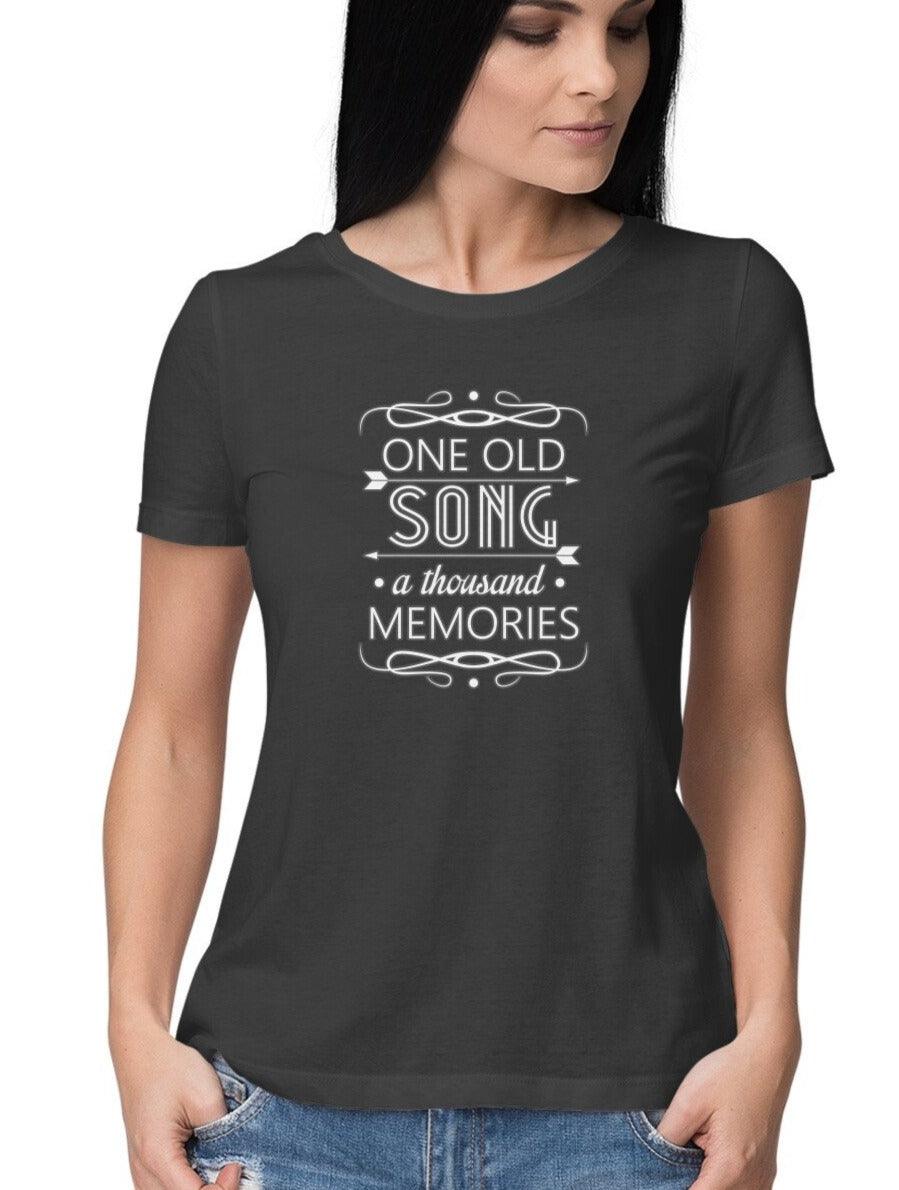 Black Tshirt for women who love music