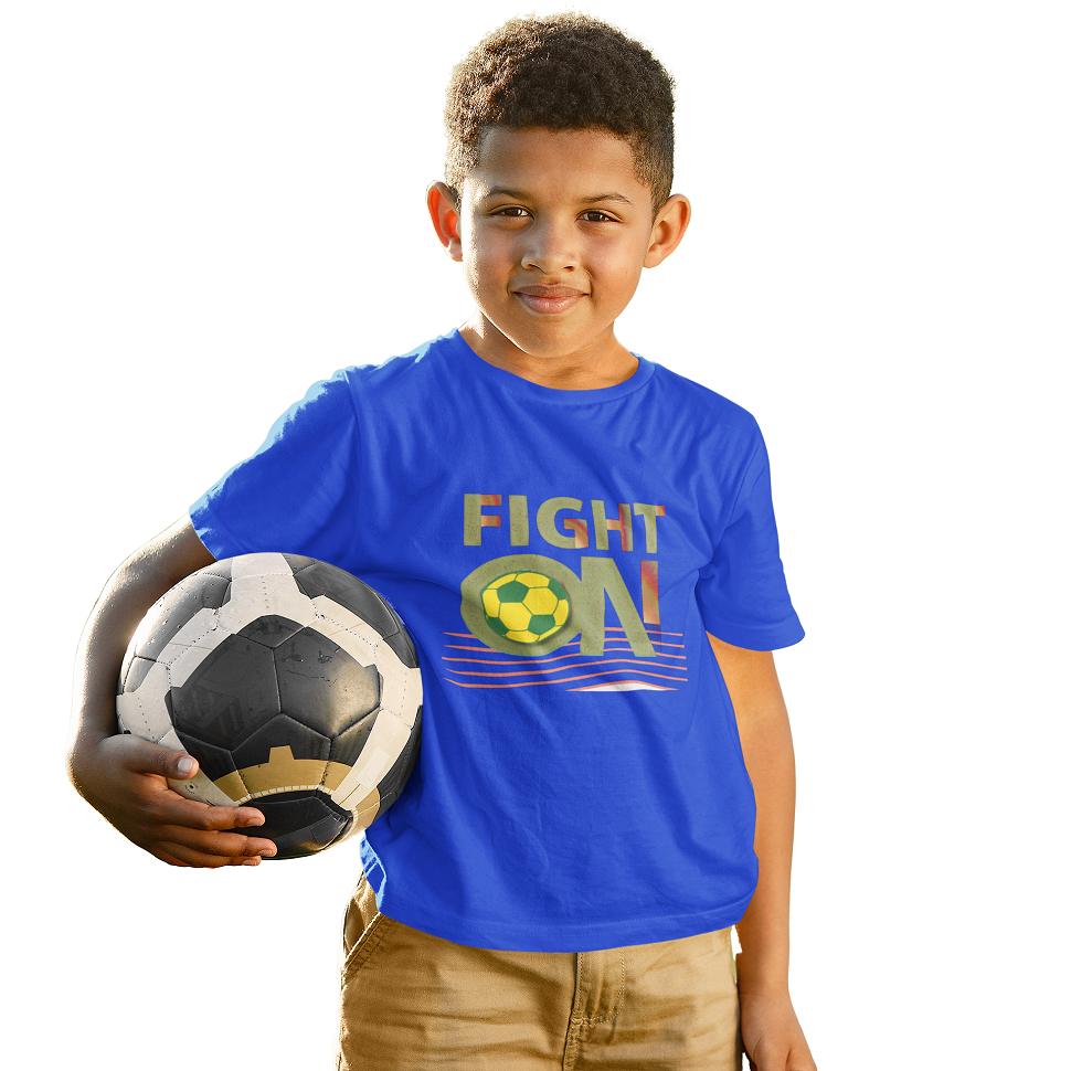 Royal Blue Football T-shirt for Kids