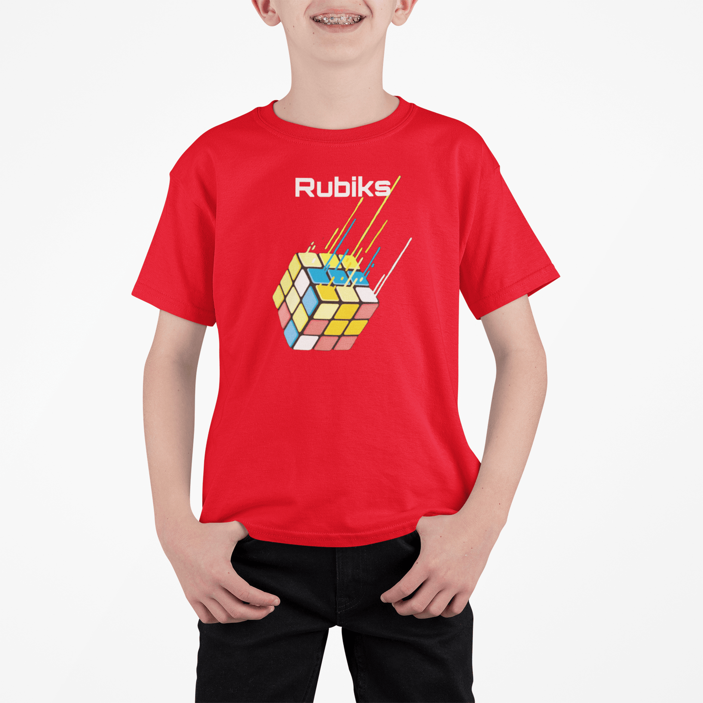 Rubik Cube Red T-shirt for Boys