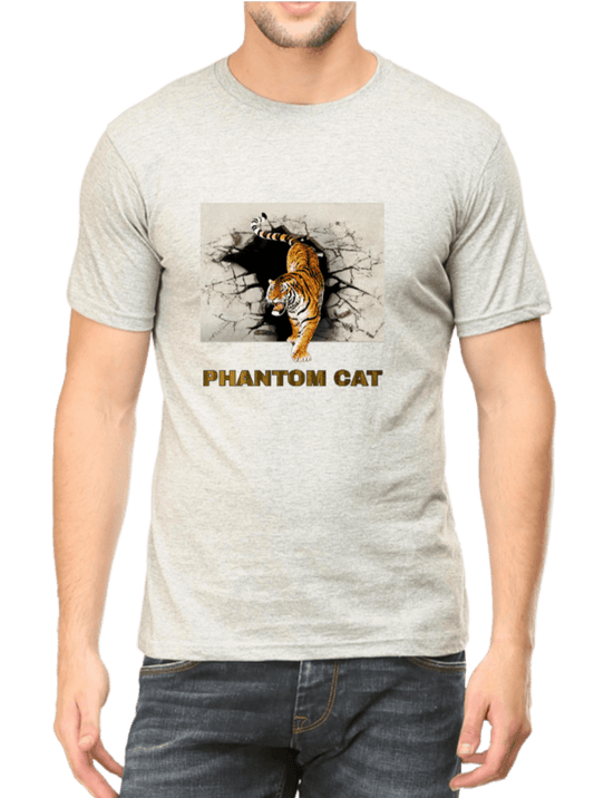 Tiger T-shirt for Men Light Grey