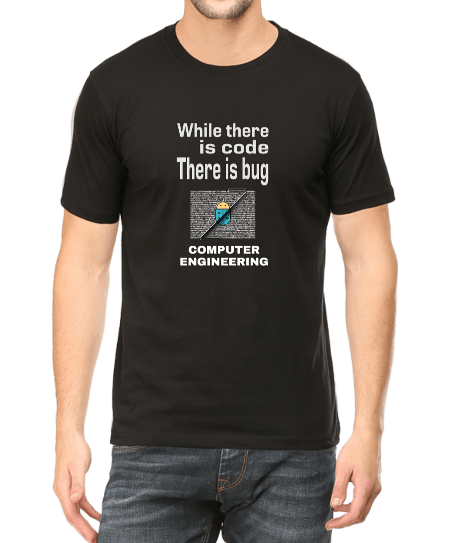 Black Cotton Tshirt for Software Engineers
