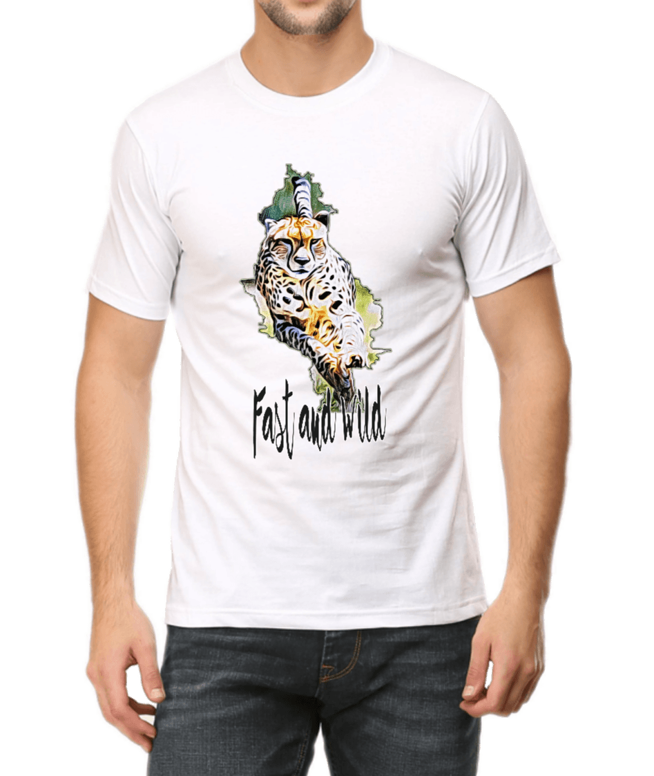 White Cheetah T-Shirt for wildlife lovers