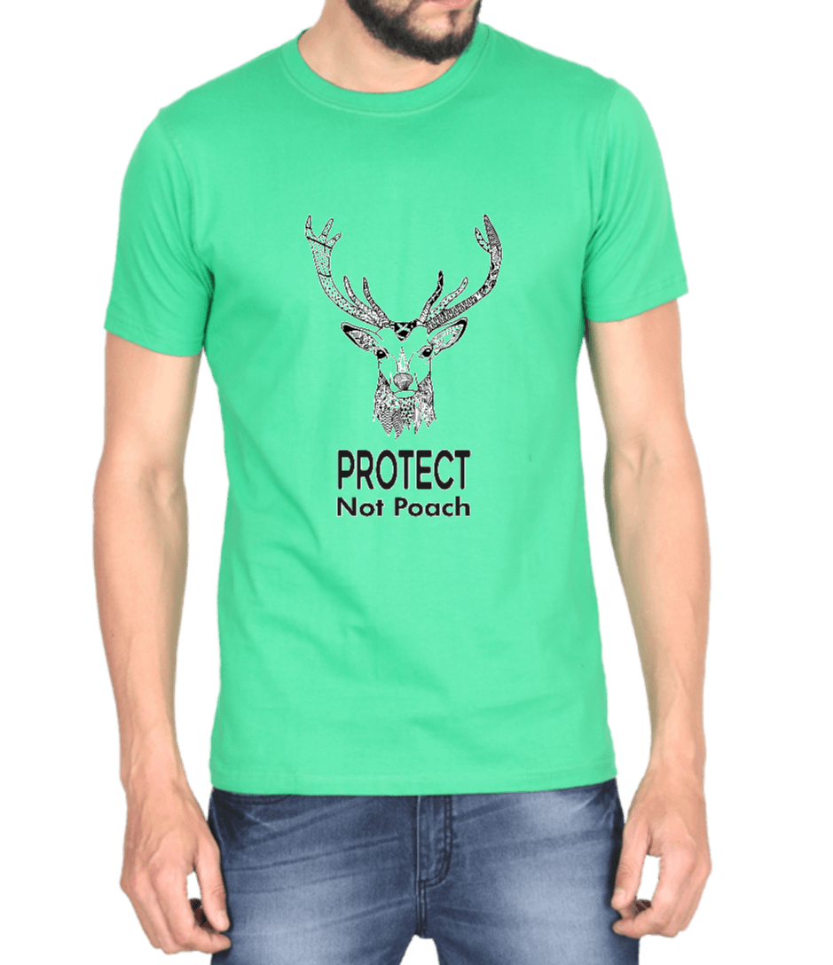 Deer tshirt green for wildlife lovers