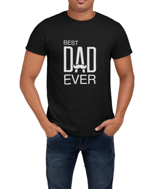 Best Dad T-shirt for Fathers Color Black