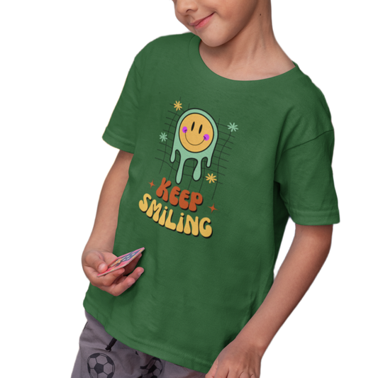 Smiley Face Boy's T Shirt for Kids D26