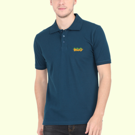 Polo T-shirt Petrol Blue with Bro Graphics