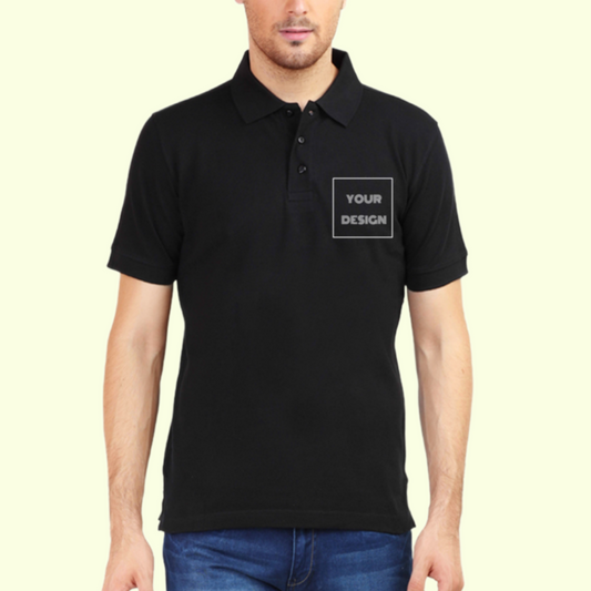 Customized Polo T-shirt Black