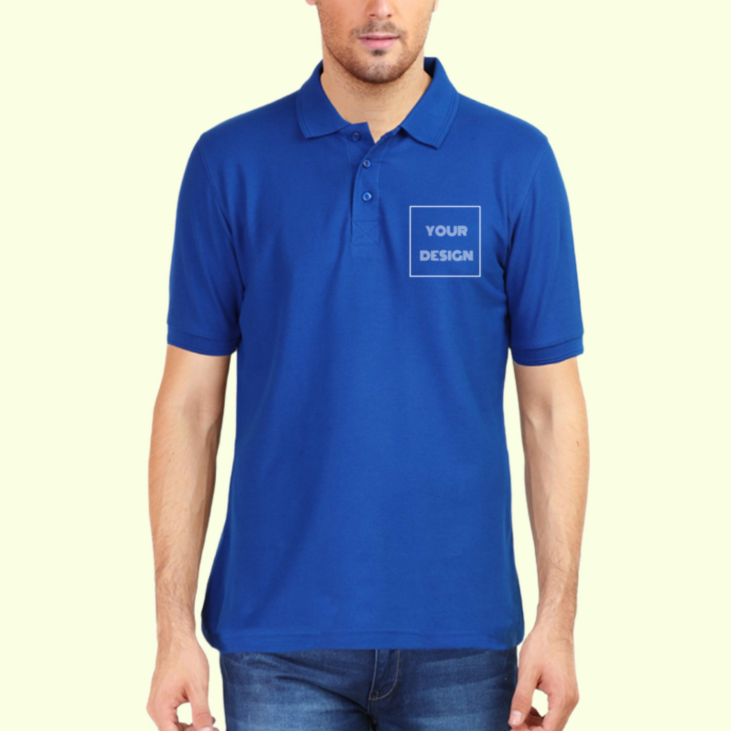 Customized Polo T-shirt Royal Blue