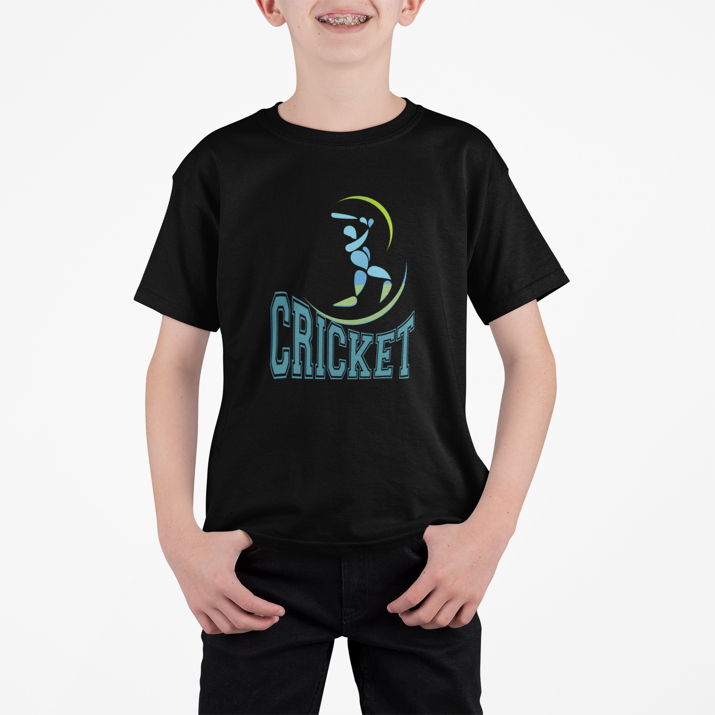 Cricketer T Shirt for Kids D11