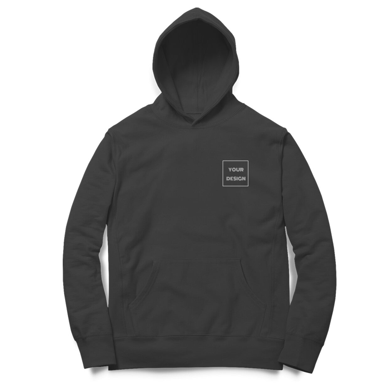 Custom Hoodie Black Front Pocket Print