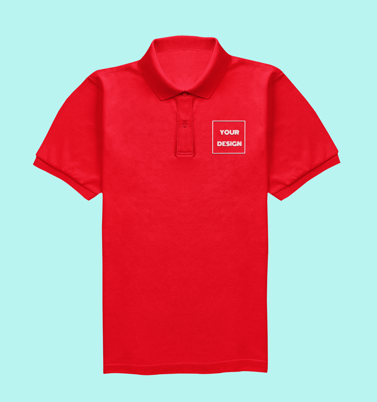 Customized Premium Cotton Polo T-shirt Red