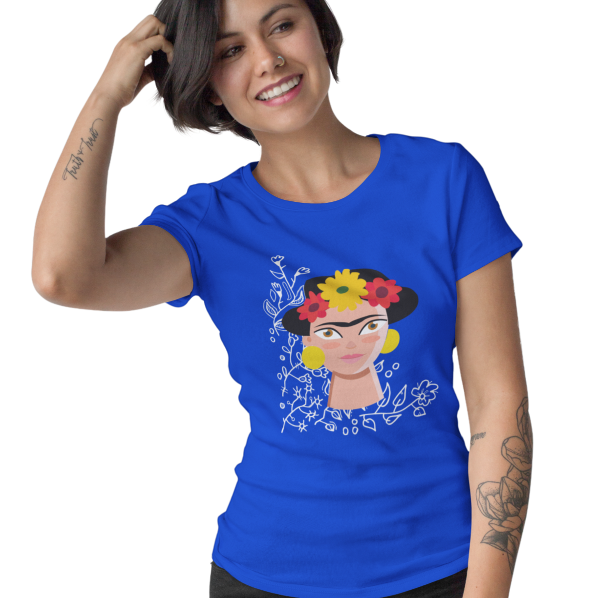 Frida Kahlo Royal Blue T-shirt for Women
