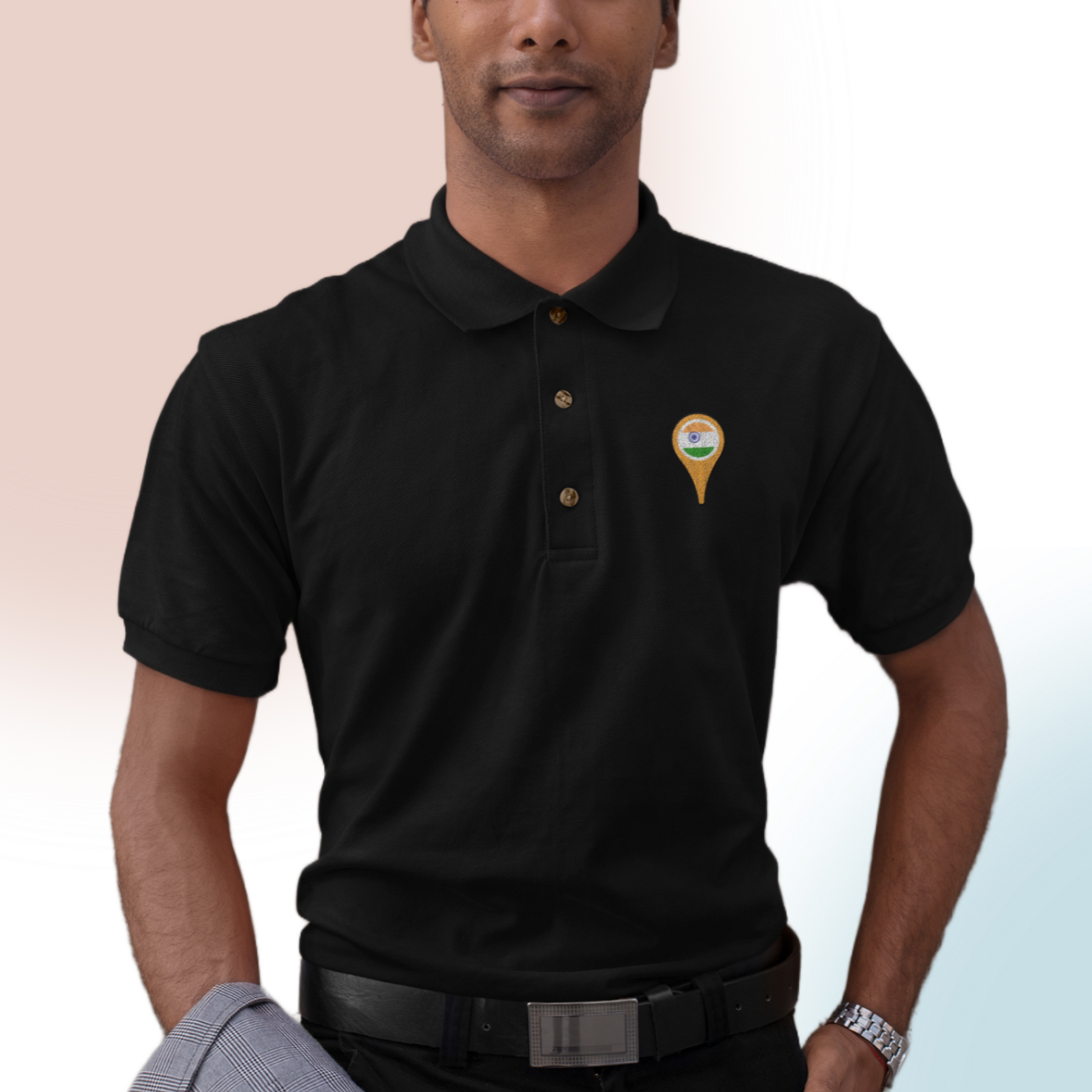 India Polo T-shirt Black