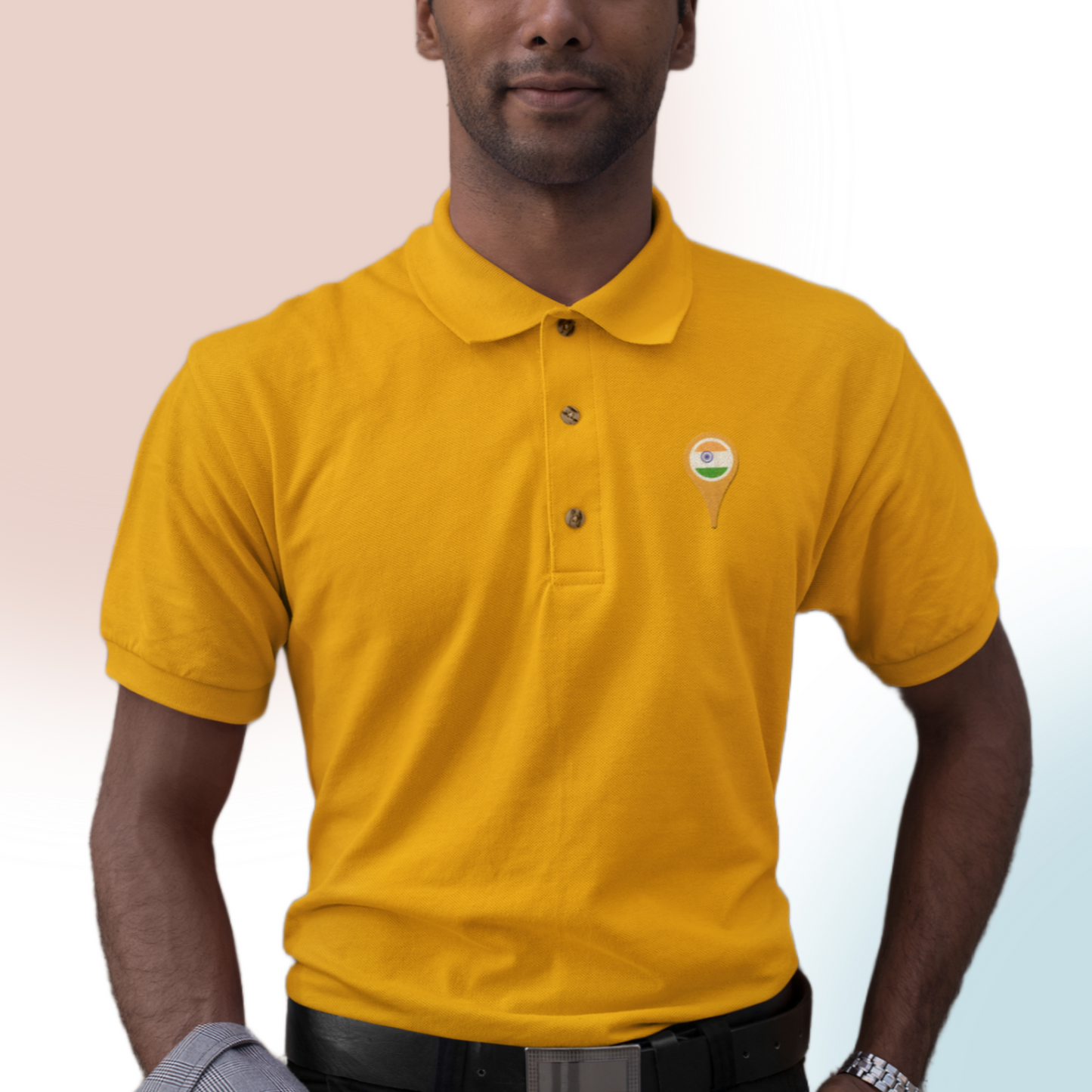 India Polo T-shirt Mustard Yellow