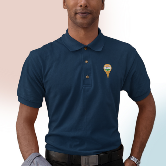 India Polo T-shirt Navy Blue