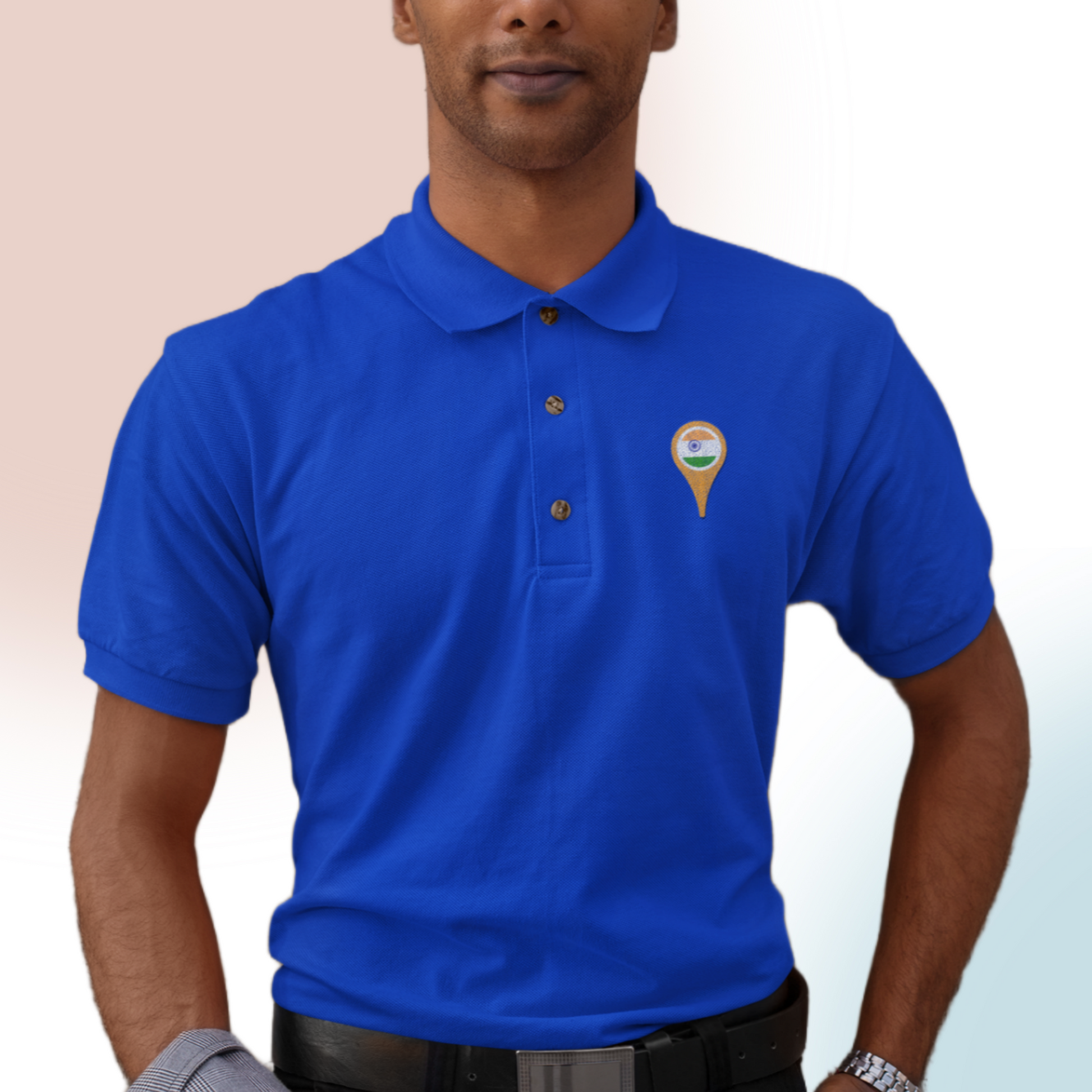 India Polo T-shirt Royal Blue