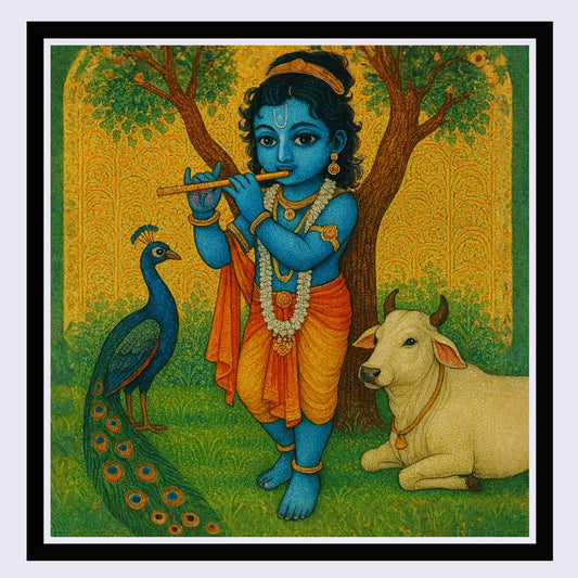 Krishna Art Framed Poster F12