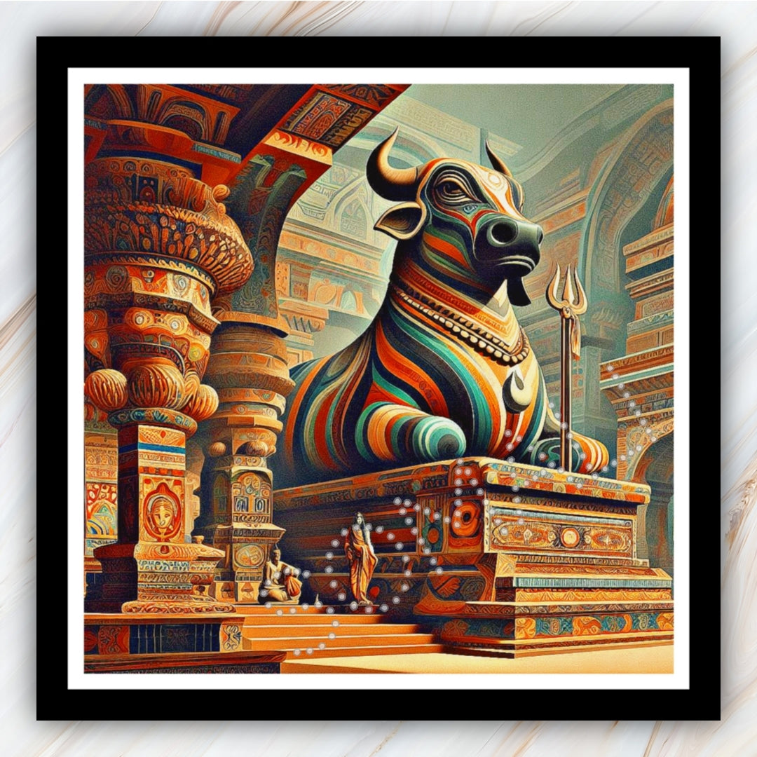Nandi Bull on a Pedestal Canvas Print