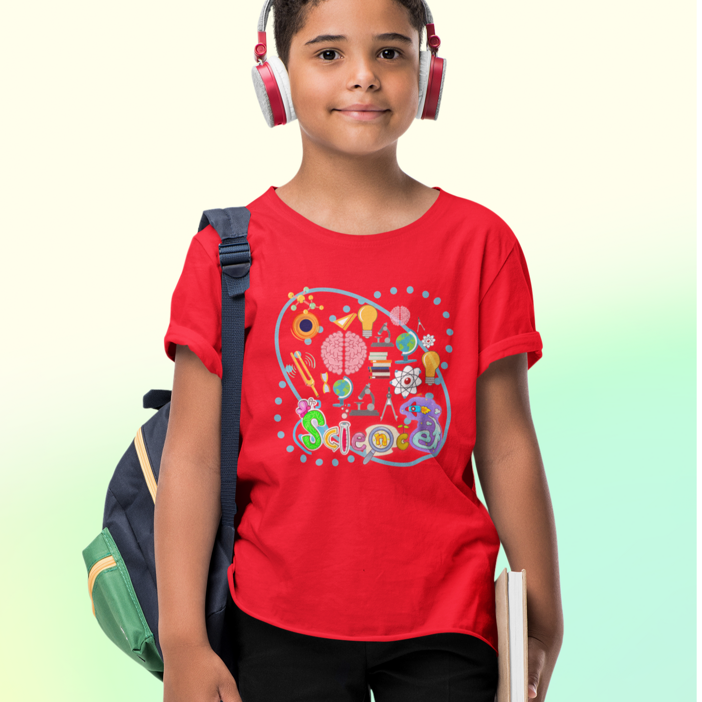 Science T-shirt for Boy Red