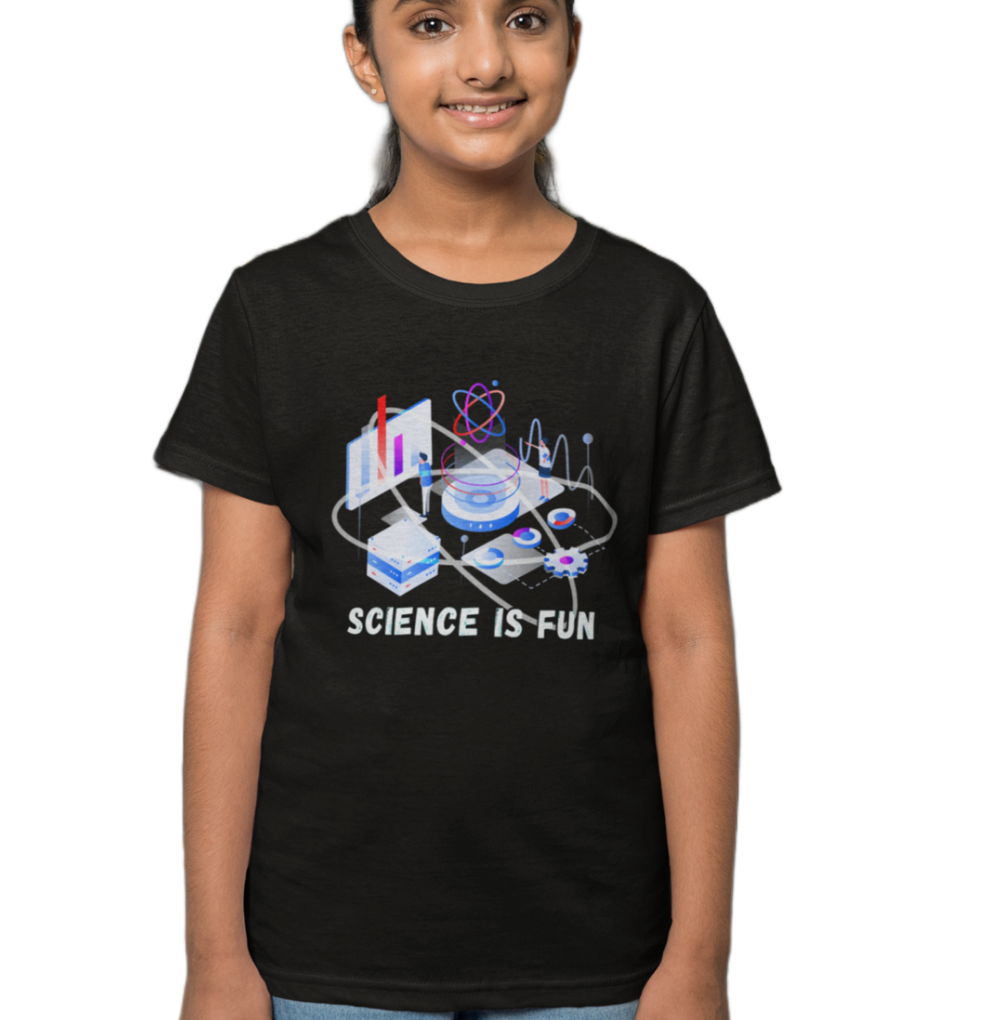 Science is Fun T-shirt for Kids Black