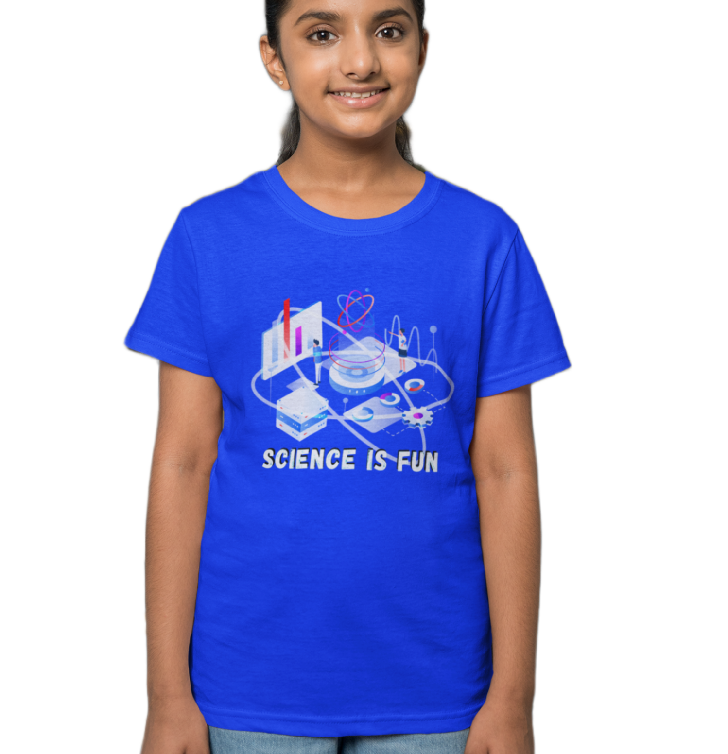 Science is Fun T-shirt for Kids Royal Blue