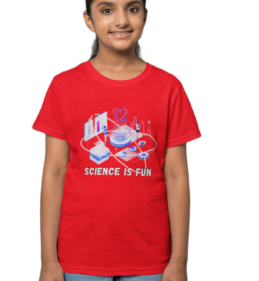 Science is Fun T-shirt for Kids Red