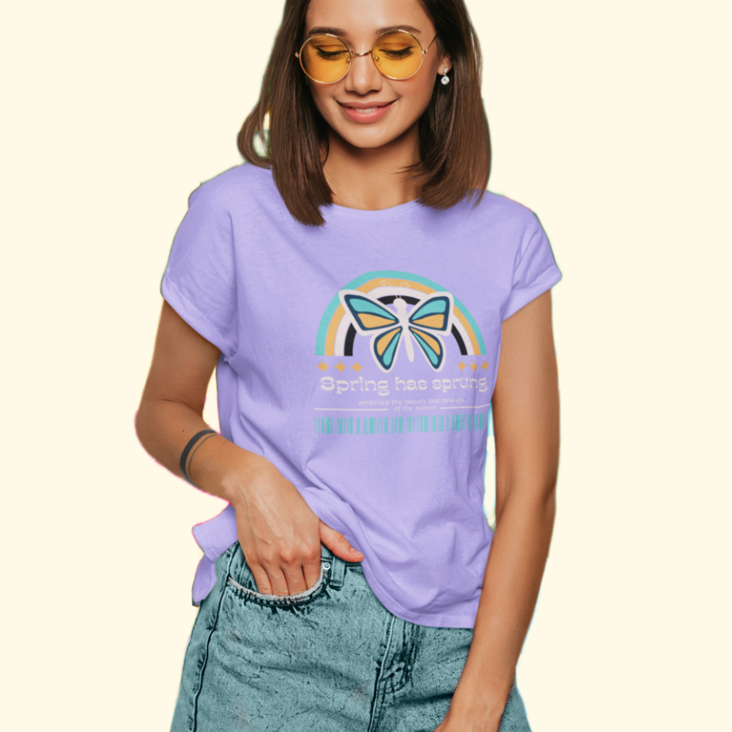 Spring Vibes Lavender T-shirt for women