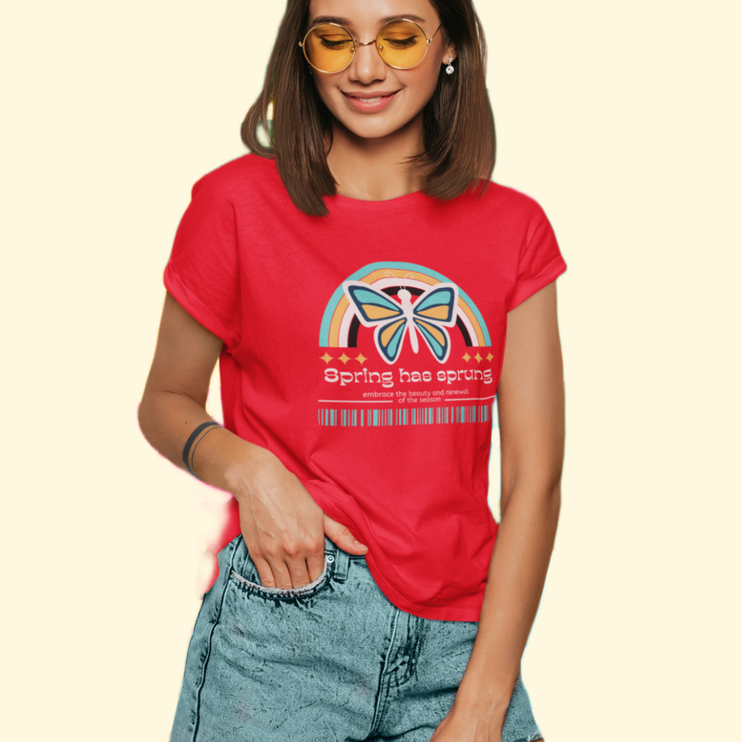 Spring Vibes Red T-shirt for women