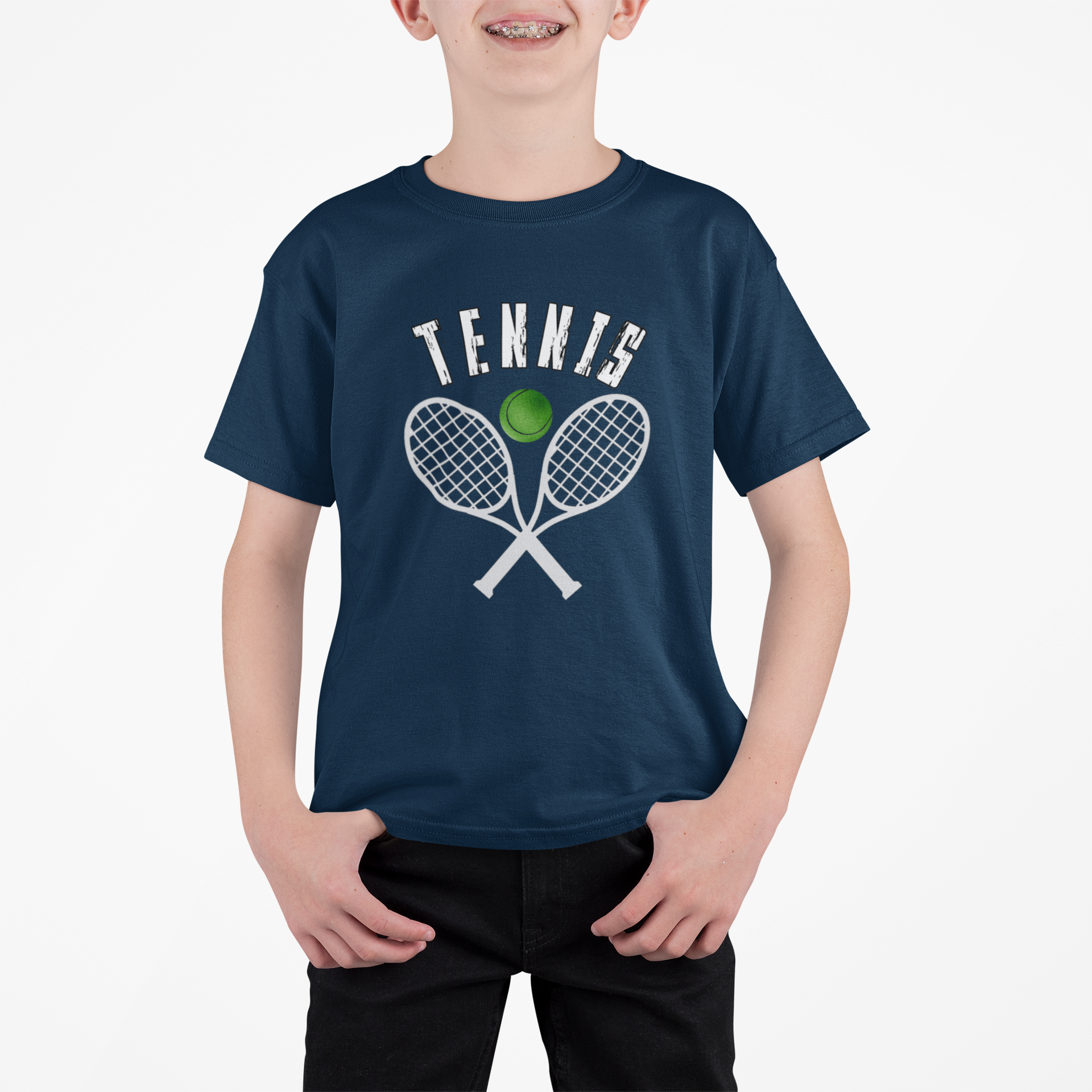 Tennis T-shirt for Kids Navy Blue