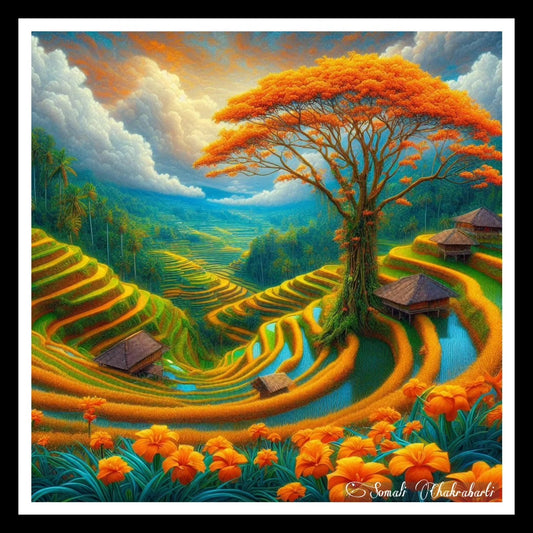 Terraced Fields Wall Art S2