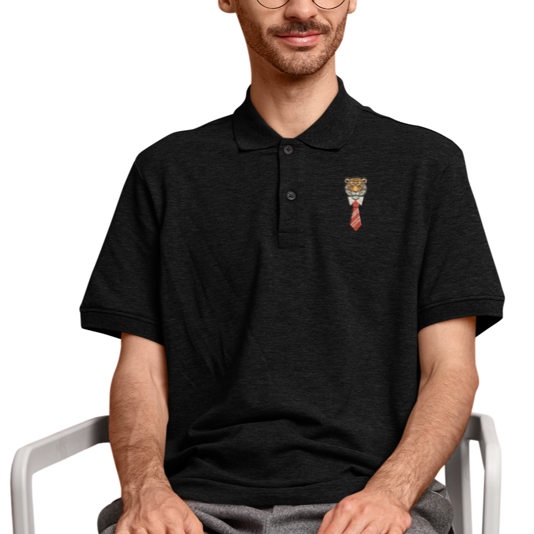 Tiger Boss Polo T-shirt Black